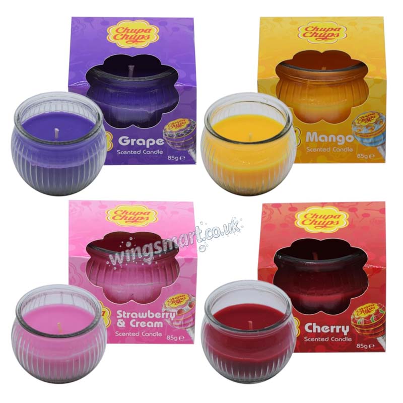 Chupa Chups Scented Glass Jar Candles 85g Mixed of 8