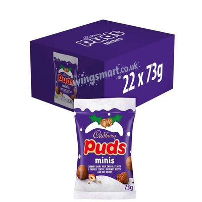 Cadbury Mini Puds Chocolate Bag with Hazelnuts 73g (Pack of 22)