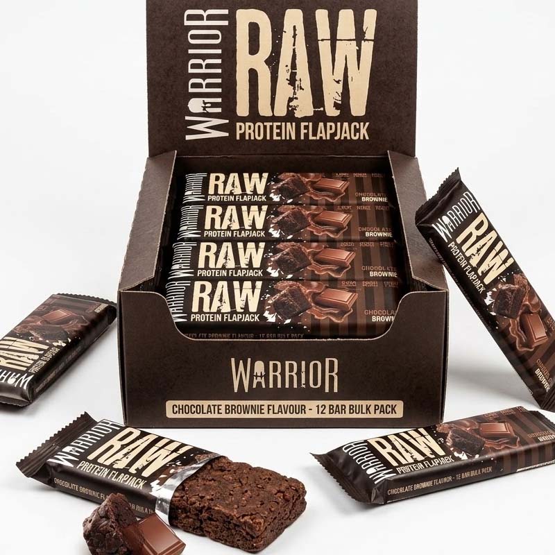 Warrior Raw Protein FlapJack Chocolate Brownie 75g (50 - 144 Bars) Clearance Sale