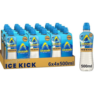Lucozade Sport Drink Ice Kick Jude Bellingham Edition 24 x 500ml full case