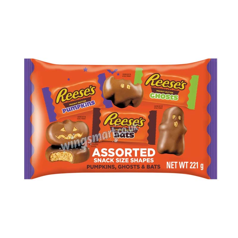 Reese's Assorted Snack Size Shapes 221g (Pack of 3) Halloween