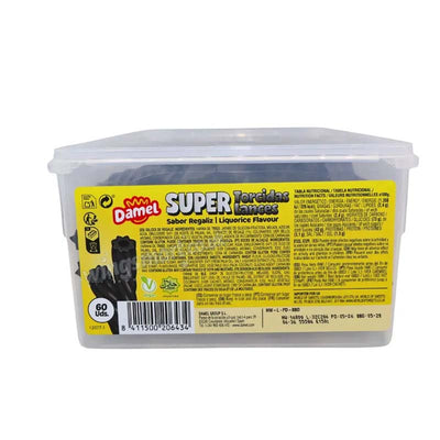 Damel Super Liquorice Lances Tub 1.68kg | Soft Liquorice Candy