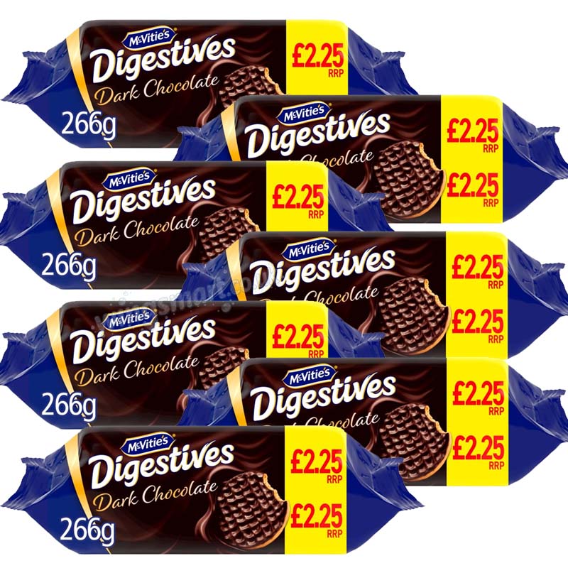 McVitie's Dark Chocolate Digestive Biscuits 266g PMP £2.25 – Box of 15