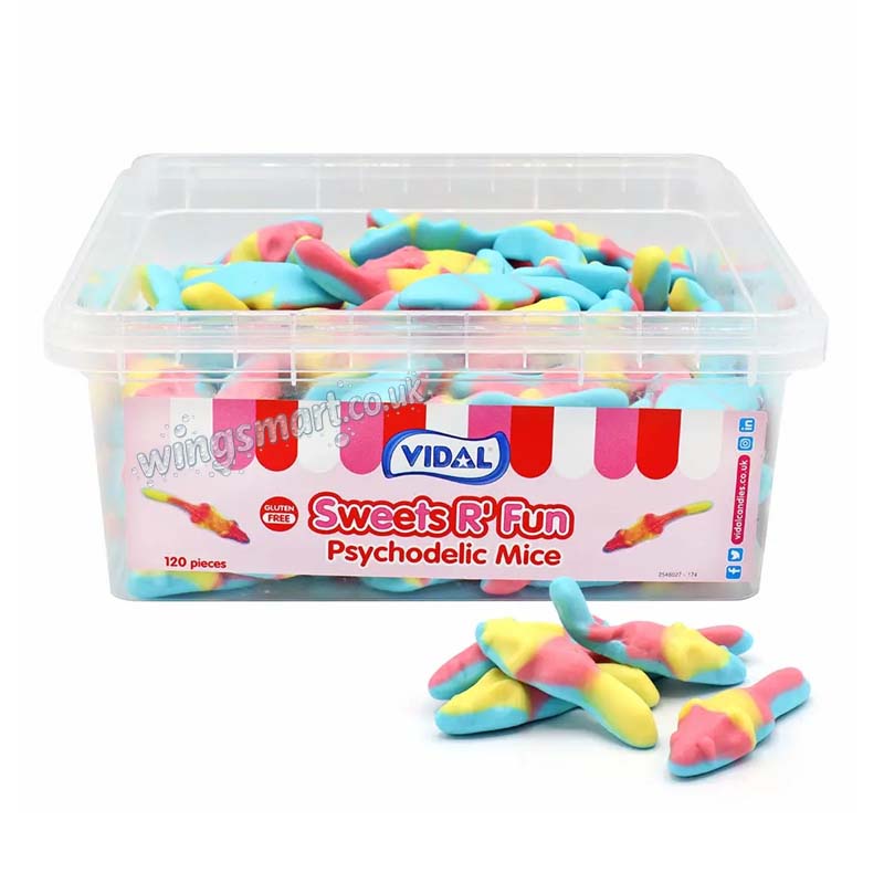 Vidal Psychodelic Mice 120 Sweets Halloween