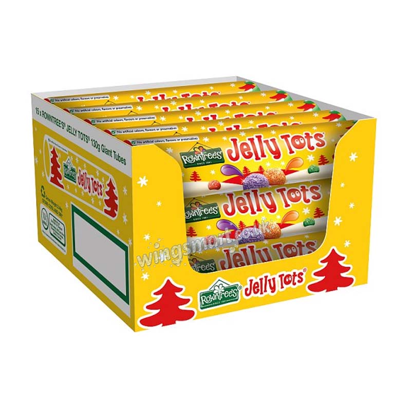 Rowntree’s Jelly Tots Sweets Giant Tube 115g (07 or 15 Tubes)