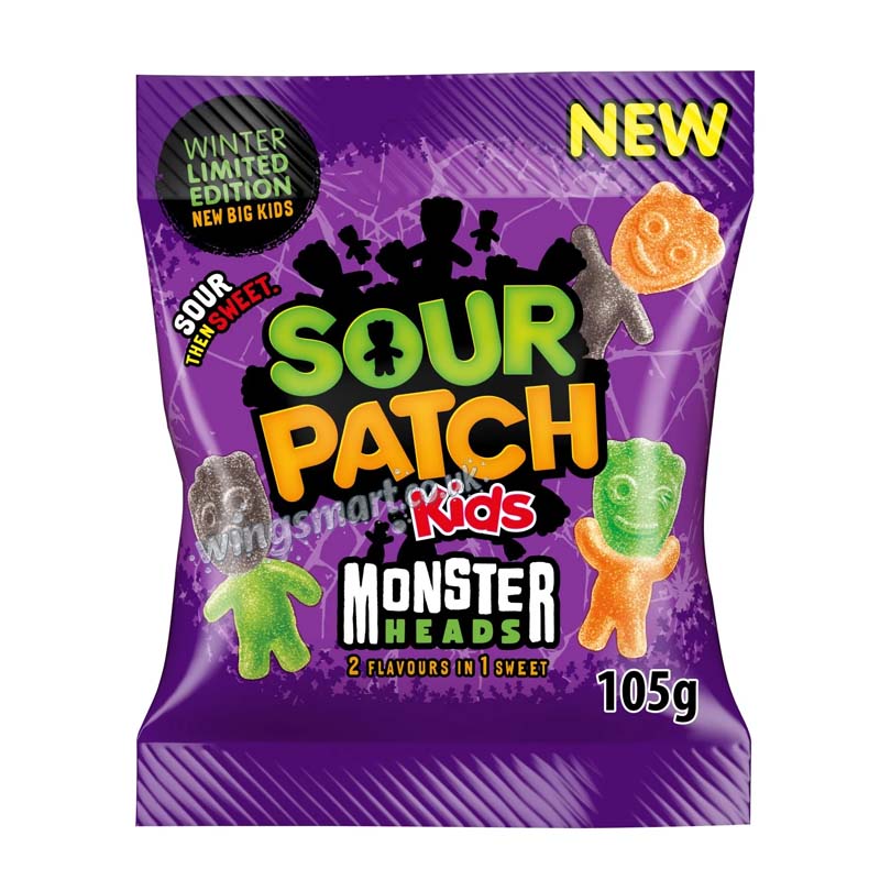 Sour Patch Kids Monster Heads 105g (Pack of 10)