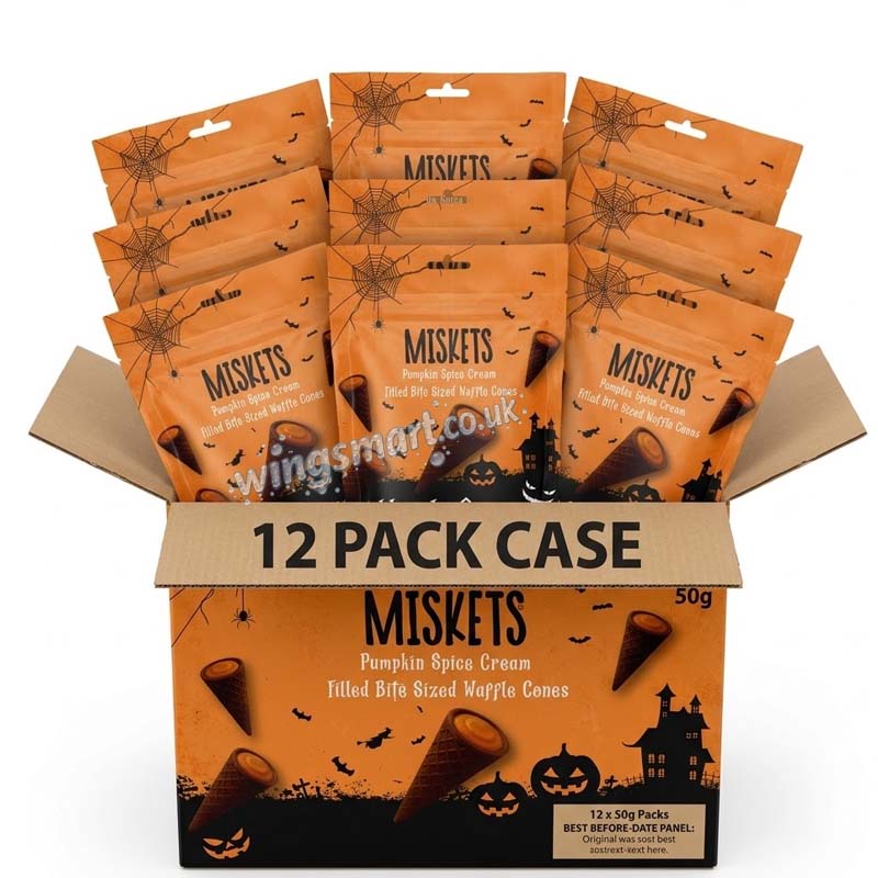 Miskets Pumpkin Spice Cones 12x50G FullBox