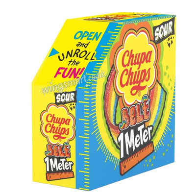Chupa Chups Sour Belt 1 Metre 12 x 55g Full Box Sour Candy
