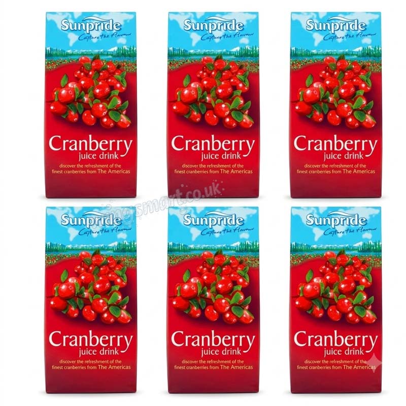 Sunpride Cranberry Juice Drink 1 Litre (03 or 06 packs)
