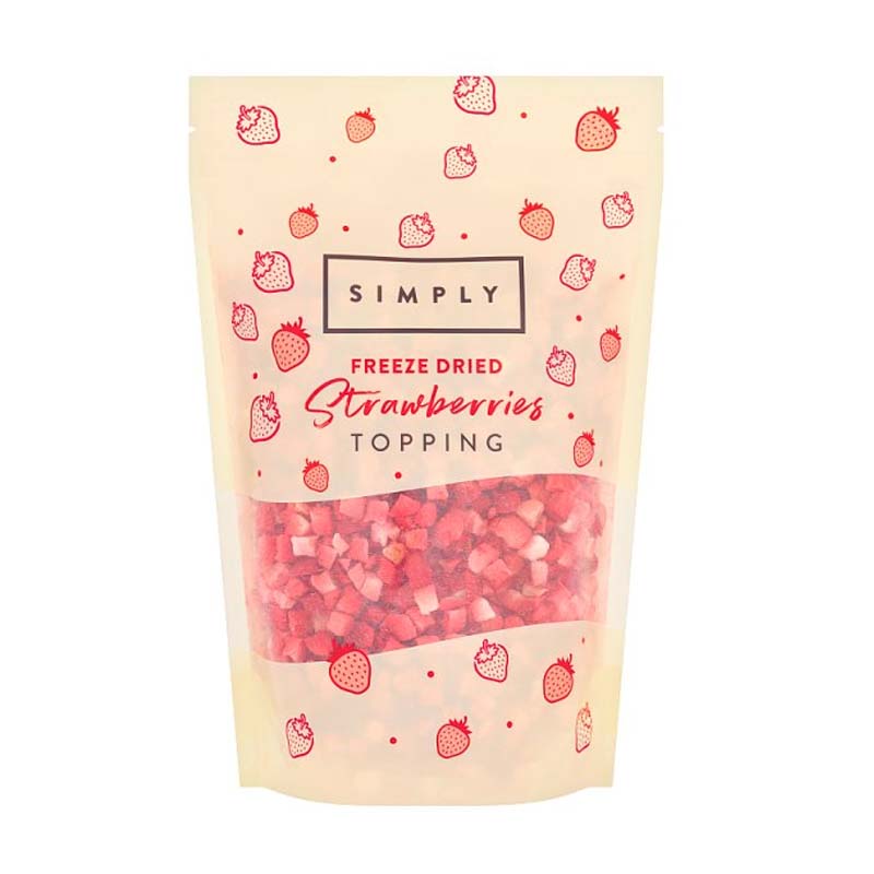 Simply Freeze Dried Strawberries Topping 130g – Dessert & Baking Topping