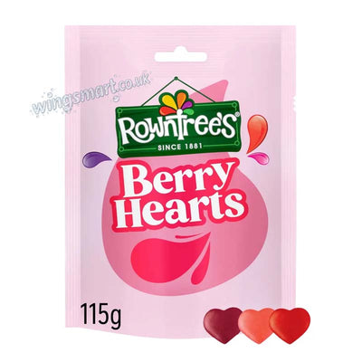 Rowntree's Berry Hearts Bag 115g (Pack of 10) Fullbox