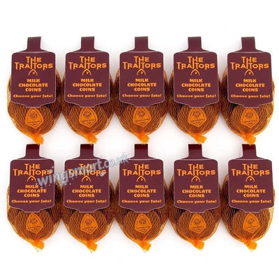 The Traitors Milk Chocolate Coins Net 72g (10,21 & 42 Packs)