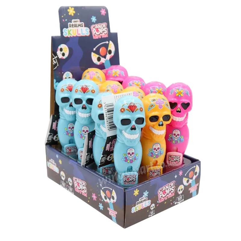 Candy Realms Skull Pops Push n Twist 8g (Pack of 12) Fullbox