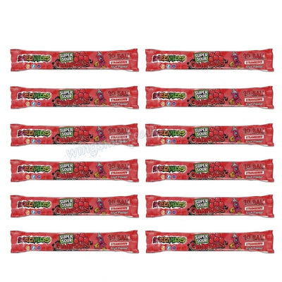 Zed Candy Screamers Super Sour Strawberry Gumballs 54g (12 or 24 Packs)