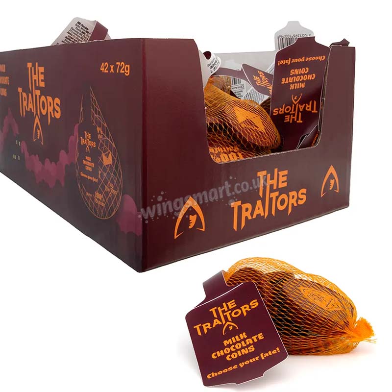 The Traitors Milk Chocolate Coins Net 72g (10,21 & 42 Packs)