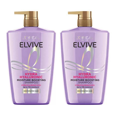L’Oréal Paris Elvive Hydra Hyaluronic Shampoo 1L – Twin Pack (2 x 1L)