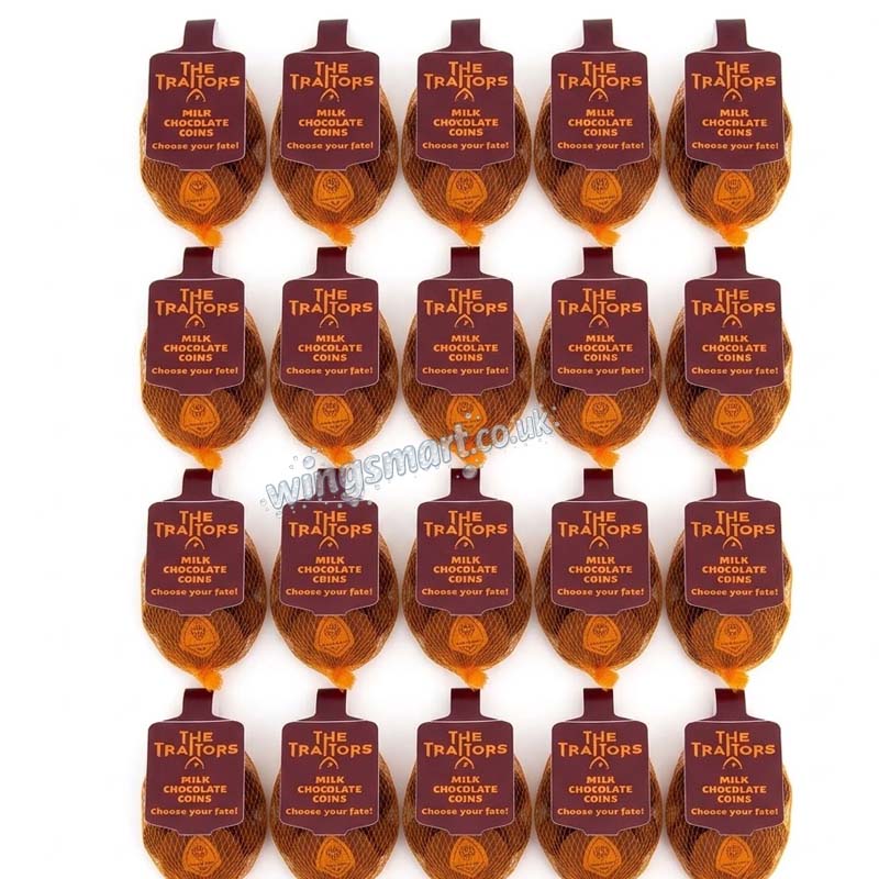 The Traitors Milk Chocolate Coins Net 72g (10,21 & 42 Packs)