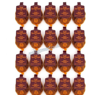The Traitors Milk Chocolate Coins Net 72g (10,21 & 42 Packs)