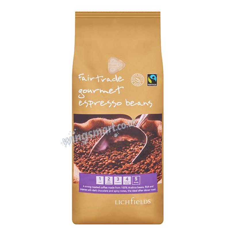 Lichfields Fairtrade Gourmet Espresso Beans 1kg