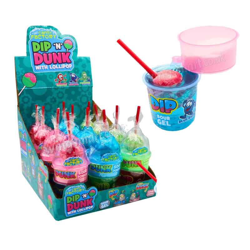 Crazy Candy Factory Dip 'n' Dunk 68g (Box of 12 Lollipops)