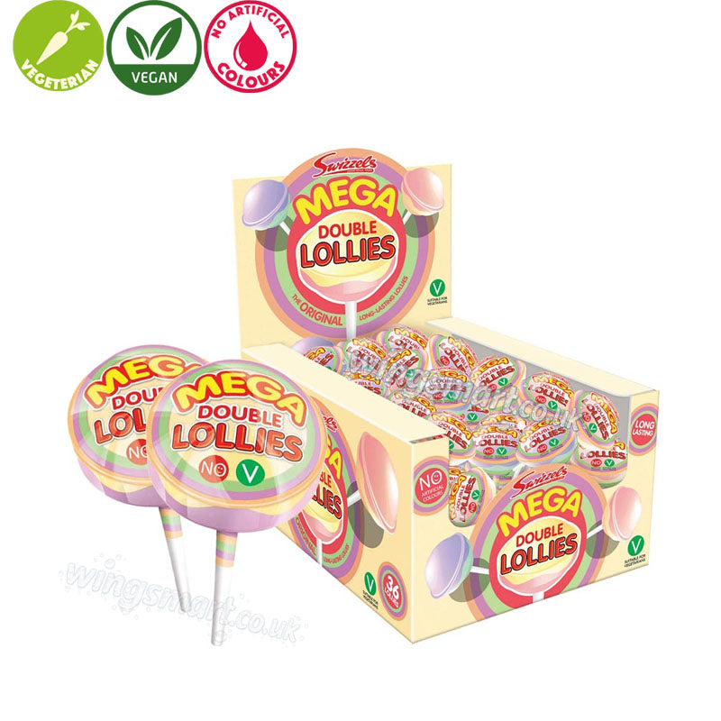 Swizzels Mega Double Lollies 32g (Box of 36 Lollies)