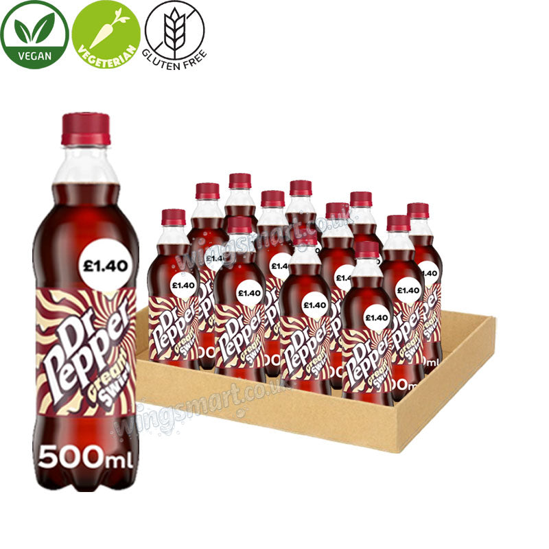Dr Pepper Cream Swirl PMP 500ml Bottle Drink