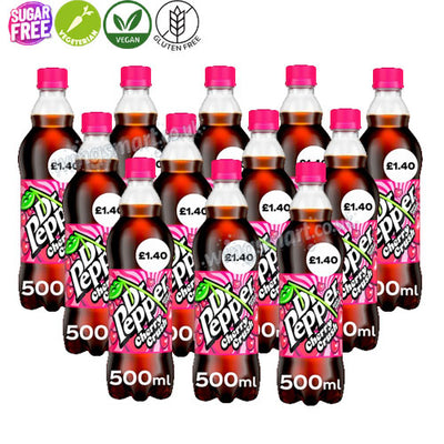 Dr Pepper Zero Cherry Crush 12 x 500ml PMP (full box)