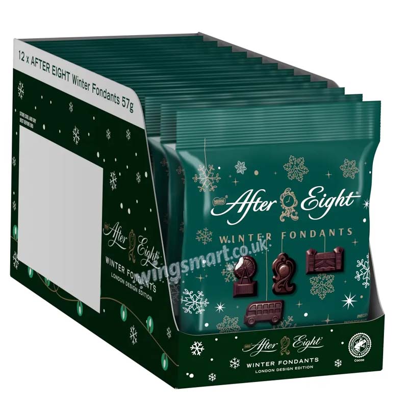 After Eight Winter Fondants Dark Mint Chocolate Bag 57g (Box of 12)