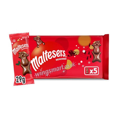 Maltesers Multipack Chocolate Reindeers 5 x 29g (05 or 10 Packs)