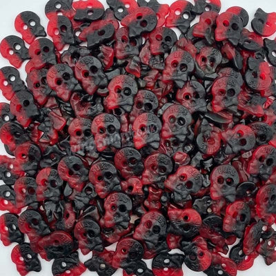 Bubs Vegan Large Liquorice & Raspberry Skulls 1kg - 4kg