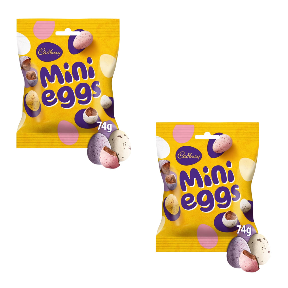 Cadbury Mini Eggs Chocolate Bags 74g | Pack of 8 | Easter 2026 Treats
