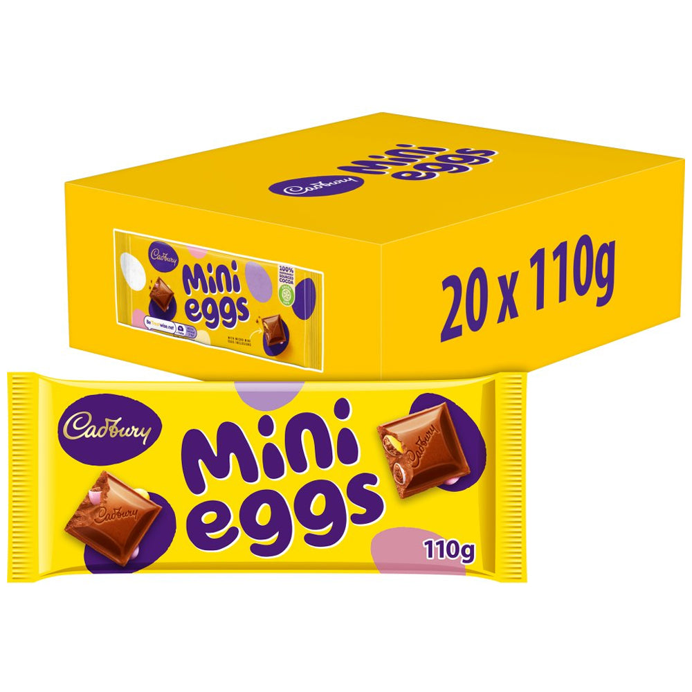 Cadbury Mini Eggs Chocolate Bar 110g (Box of 20)