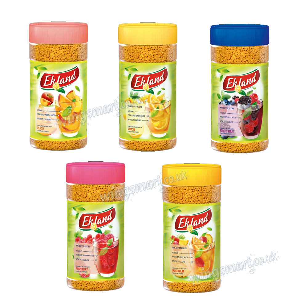 Ekland Instant Fruit Tea Drink – 350g (Various Flavours)
