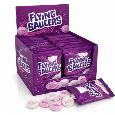 Vimto Flying Saucers Bag 33g Pack of 10 Fizzy Candy Treats