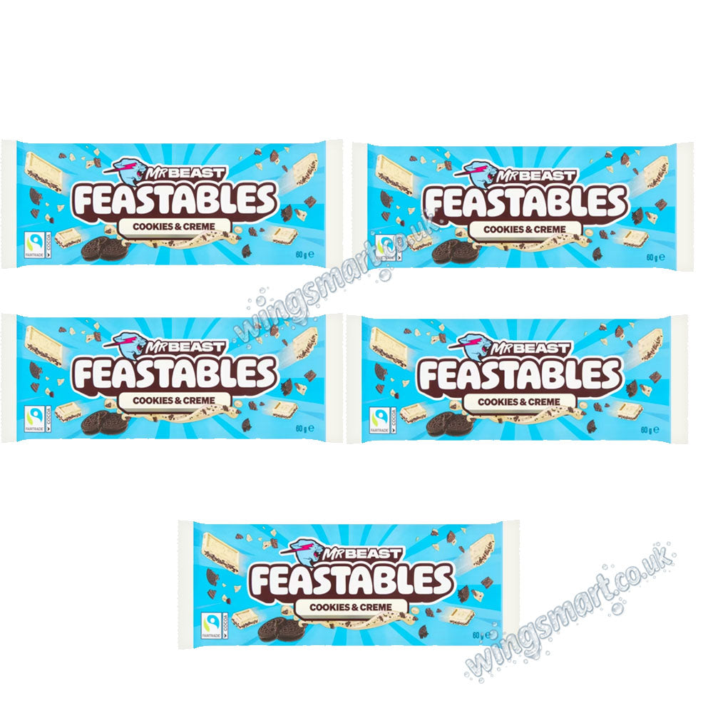 Feastables MrBeast Milk Chocolate Bars - Variety of Flavours 60g