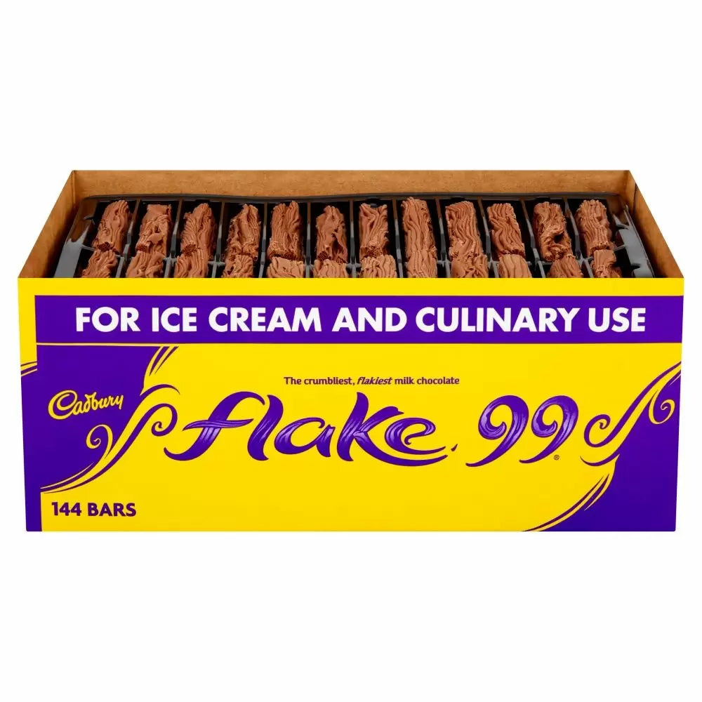 Cadburys Flake 99 Ice Cream Chocolate Sticks 144 Pieces Full Box