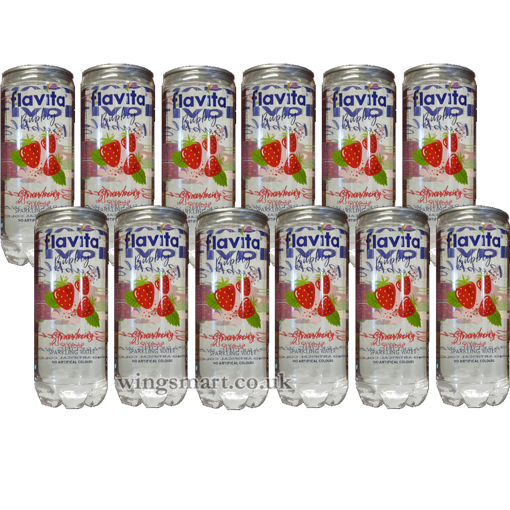 Flavita Bubbly Strawberry Can 350Ml