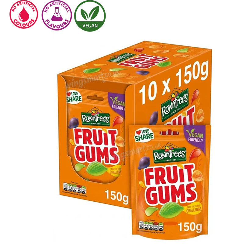 Rowntree’s Fruit Gums 150g Sharing Pouch (Pack of 10)