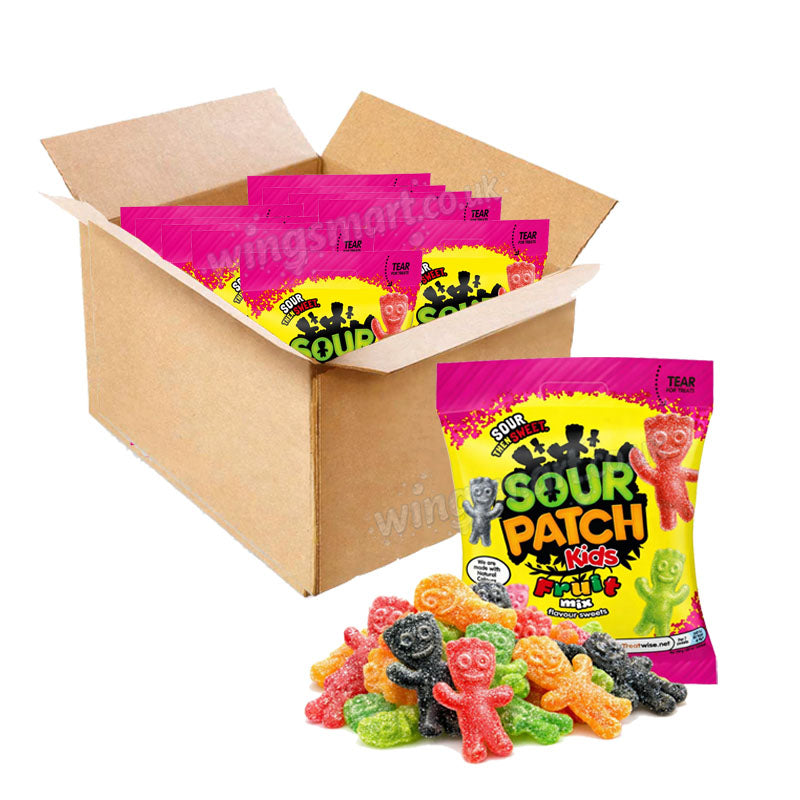 Sour Patch Kids Candy 105g Box of 10 – Original, Watermelon & Fruit Mix Sour Sweets Bulk Pack