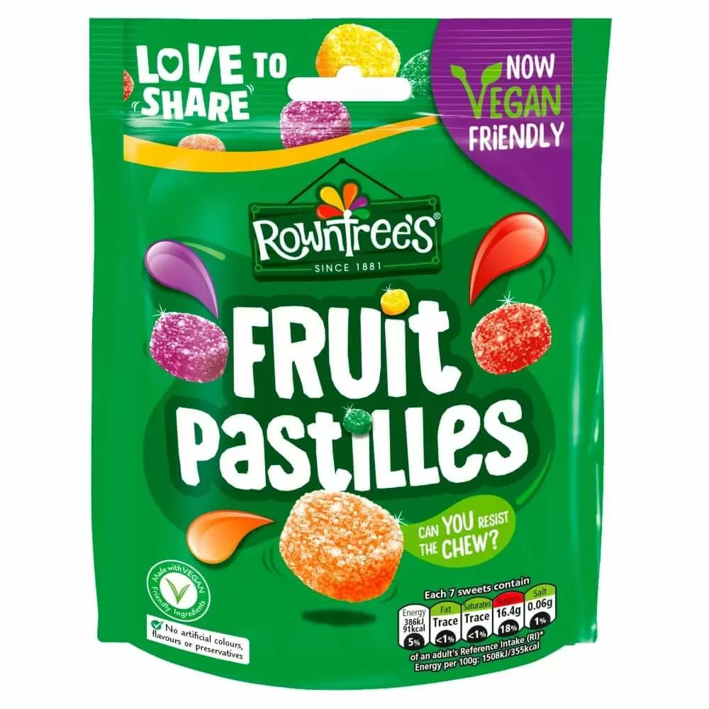 Rowntree's Fruit Pastilles Sharing Pouch 143g (Box Of 10)