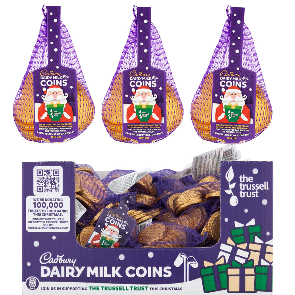 Cadbury Dairy Milk Chocolate Coins Net 70g (10 - 50 Nets)
