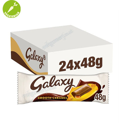 Galaxy Smooth Milk Chocolate Caramel 48g – Box of 24 Bars Creamy Treat