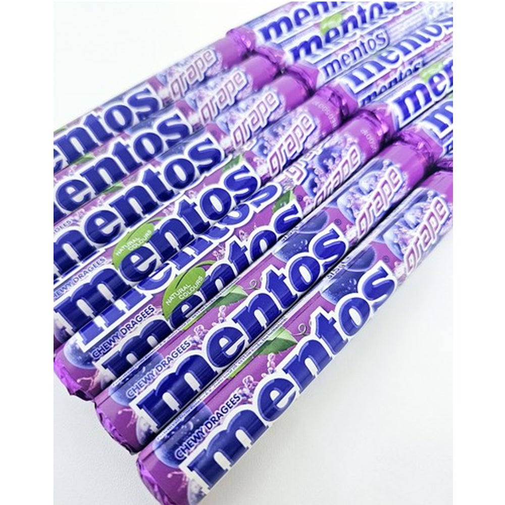 Mentos Grape Chewy Dragees 20 Rolls – 37.5g Each