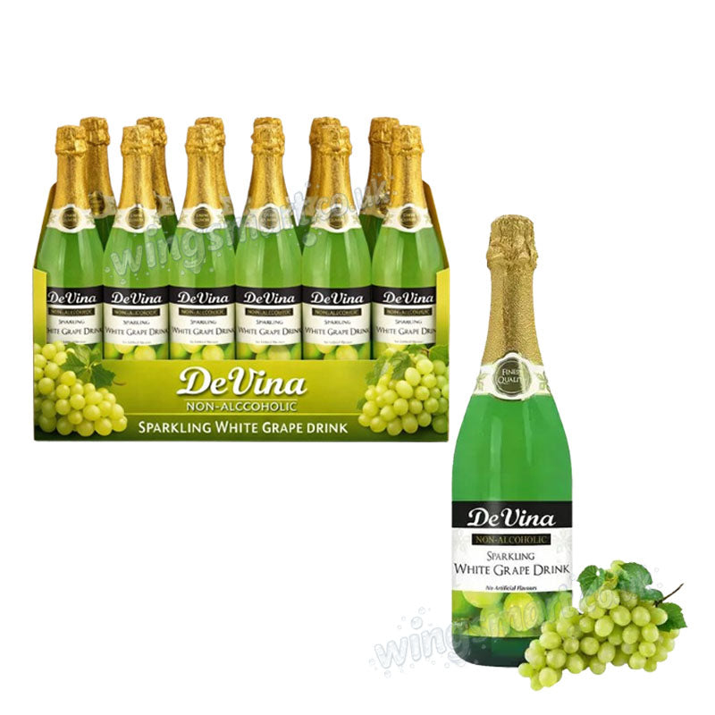De Vina Sparkling Fruit Drinks 750ml Grape Mango Strawberry Drinks (Box of 12 Bottles)