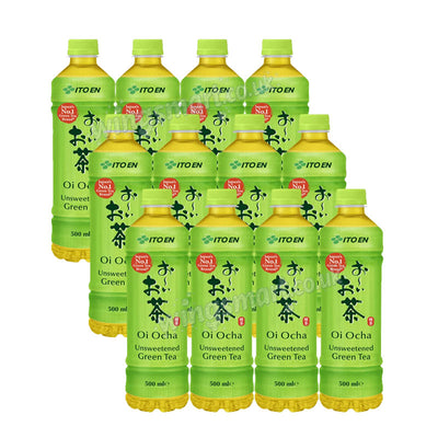 ITO EN Oi Ocha Green Tea 12 x 500ml No Sugar Premium Whole Tea Leaves Japanese Drink