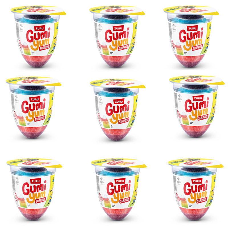Gumi Yum Surprise Minions 26g Fruit Flavoured Gummies with Toy by Zuru (9 & 18 Packs)