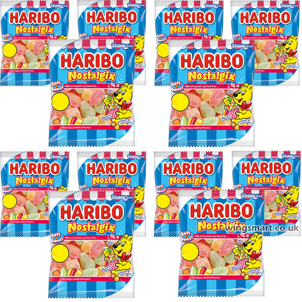 Haribo Nostalgix Sugar Coated Fruit & Cola Flavour Jelly Sweets 12 x 1 ...