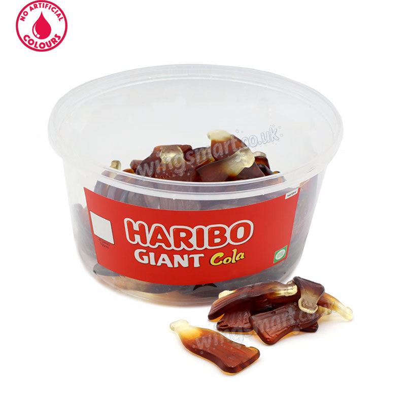 Haribo Giant Cola Jelly Sweets Tub 720g x 4 Tubs Cola Gummies Multipack