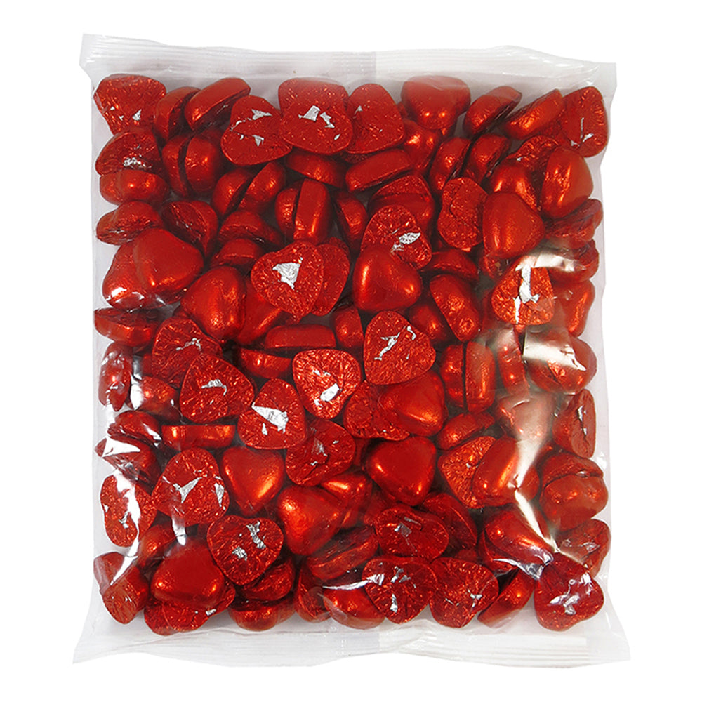 Kingsway Red Foiled Milk Chocolate Hearts 1kg