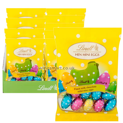 Lindt Hen Easter Milk Chooclate Mini Eggs Bag 90g (Box of 16)